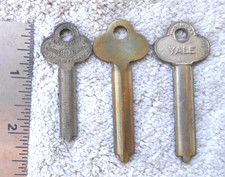 3 Vintage   padlock  Key Blanks ILCO, YALE... picture
