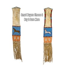 Handmade Lakota Sioux Native American Style Beaded Pipe bag Tobacco pouch 2x PCS picture