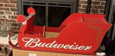 Rare NOS Budweiser Share A Holiday Classic Retail Display Sleigh 48” w/ Box picture