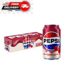 Pepsi Soda Wild Cherry And Cream 12 fl oz, 12 Count Cans picture