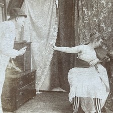 Pickwick's Apology Stereoview Keystone View Co. 1893 Victorian Comedy picture