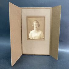 Antique VTG 20s 30s Cabinet Card Beautiful Young Lady Portrait Photograph MCM picture
