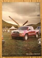 2006 Red Toyota Tacoma Pick Up Truck Highland Games Log Toss Vintage Print Ad picture