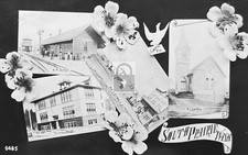 Main Street Railroad Station Church South Prairie Washington WA - Reprint picture