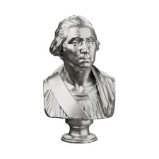 George Washington Bust Statue Solid .999 Fine Silver Made to Order 3-12 oz t picture