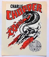 “CHARLIE CHOPPER - COBRA” VINTAGE ED “BIG DADDY” ROTH WATER SLIDE DECAL picture