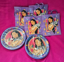 Vintage Disney Movie Pocahontas Gift Bag and Plates Birthday Hallmark Meeko picture
