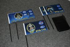 2006-07 NASA SPACE SHUTTLE LAUNCH DAY FLAG STS-115, 116, 121 + NASA NOTEPAD picture