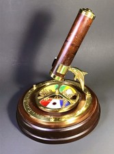 Vintage Rotating Kaleidoscope Wind Up Music Box Plays “Swan Lake” picture