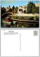 Continental San Antonio Riverwalk Texas Boating Bridge Buildings School Postcard picture