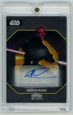 2025 TOPPS CHROME BLACK #ADS-RP DARTH MAUL GOLD AUTO #/50 RAY PARK AUTO picture