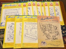 Aunt Martha's Vintage Hot Iron Transfer Pattern Lot Of 13 picture