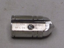 vintage CLARK ORANGE MFG pencil sharpener bullet shaped all metal sharpening un picture