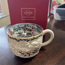 Lenox American Design Big Christmas Cup Toyo Music Box Ice Jingle Bells - NEW picture