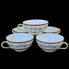 Vintage French Limoges Le Tallec Porcelain Hand Painted Tea Cups picture