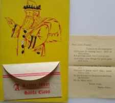 Santa Claus Christmas Postcard With Letter & Envelope Pouch TM Morrow Artist PNW picture