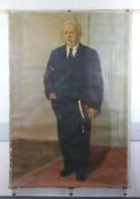 Soviet vintage portrait - Oil on Canva Nikita Khrushchev communist leader USSR picture