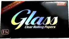 Glass Rolling Papers All Natural 1 1/4 1.25 Clear per Pack Price USA Shipped picture