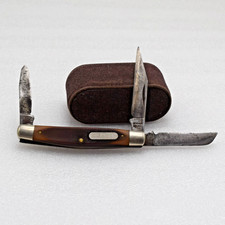 Vintage Schrade USA 34OT Old Timer Middleman Stockman 3-Blade Pocket Knife-Snap picture