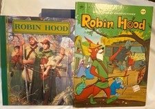 Vintage 1973 Golden Book Disney Robin Hood Walt Disney & 1990 Robin Hood picture