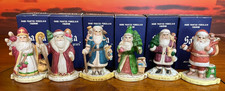 Lot of 6 Vintage Santa Through the Years Porcelain Figurines 1880 - 1940 picture