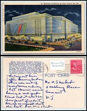 MISSOURI Postcard - Kansas City, Municipal Auditorium At Night S9 picture