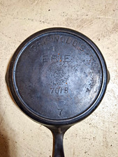 Rare Vintage Griswold No 7 Cast Iron Skillet 701B GRISWOLDS ERIE, 1907-1909 picture