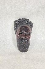 Vintage Hard Rubber ? ABORIGINAL Man Head Plaque Tribal Wall Art #51 Australia picture
