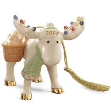 Lenox 2014 Merry Moose Figurine Ornament Annual Holiday Cookies Marcel NEW picture