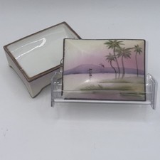 1910-11 Antique Nippon Hand-Painted Trinket Dish Morimura Brothers Coastal READ picture