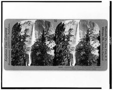 Yosemite Valley California 1920s Yosemite Falls Stereograph Waterfall picture