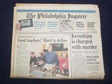 1998 NOV 26 PHILADELPHIA INQUIRER - KEVORKIAN IS CHARGED WITH MURDER - NP 7177 picture