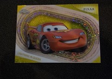 2025 Topps Chrome Disney Pixar Lightning McQueen #50 Yellow Mini DiamondParallel picture