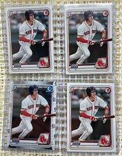 JARREN DURAN 2020 BOWMAN Baseball 1st Rc - 4 CARD LOT - chrome and paper picture