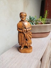 Beautiful Antique Wooden Carved Snuff Box Early 19th picture
