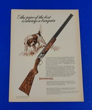 1970 Browning Superposed Shotgun Vintage Hunting Print Ad English Setter Partner picture