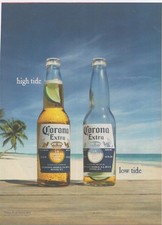 2000s Corona Extra High Tide, Low Tide Print Ad - Original picture
