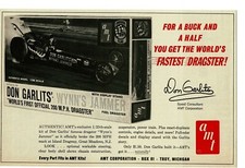 1965 AMT Model Car Kit DON GARLITS Wynn's Jammer dragster Vintage Print Ad picture