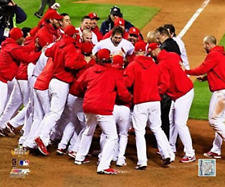 David Freese St. Louis Cardinals World Series Team Celebration Photo (8