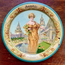 Antique Old West Pre Prohibition Ruhstallers Brewery Sacramento Beer Tip Tray picture
