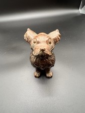 Rare Unusual Three Face metal Dog, 5 Inches High, Collectors Item picture