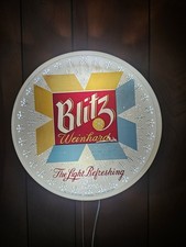 Vintage 50's Blitz Weinhard Beer Lighted Motion Sign Snowflake Works See Video picture
