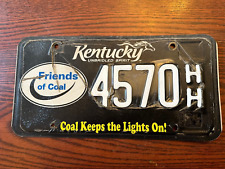 Friends of Coal Kentucky License Plate 4570 HH Coal Keeps the Lights On KY USA picture