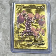 Drapion Pokemon Gold FAN ART Card Embossed Collectible 175/185 picture