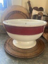 Antique Etruria Mellor & Co/Cook Pottery Ironstone Shaving Bowl Trenton, NJ 1894 picture