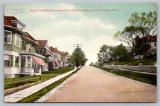 Postcard Soundview Street Port Chester NY c 1914 Dirt Road Westchester County picture
