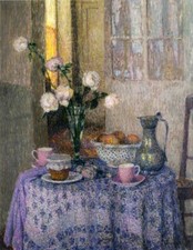 Oil Table-in-an-interior-Henri-Le-Sidaner-oil-painting Table-in-an-interior-Henr picture