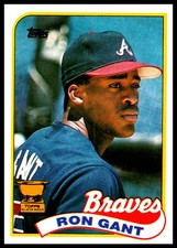 1989 Topps Ron Gant #296 Atlanta Braves All-Star Rookie picture