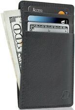 New Genuine Leather Slim Card Holder Wallets For Men - Minimalist RFID Blocking picture