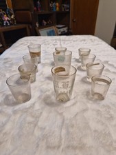 Lot 11 Antique Vintage Shot & Juice Glasses Pre Prohibition Advertising Pig  picture